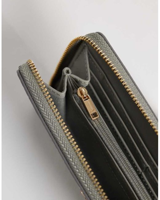 Mango Gray Croc Effect Long Wallet