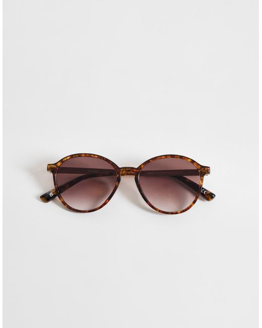ASOS Brown Round Sunglasses