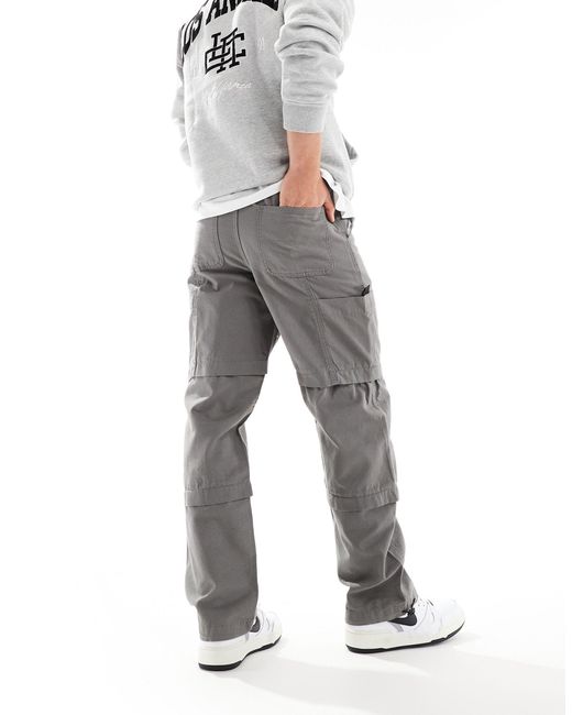 Pantalon cargo décontracté à empiècements ASOS pour homme en coloris Gray