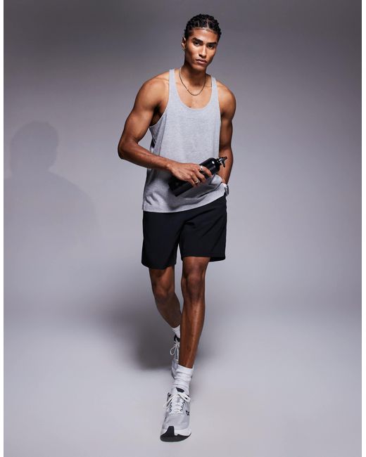4505 Gray Icon Cotton Stringer Singlet With Quick-dry Finish for men