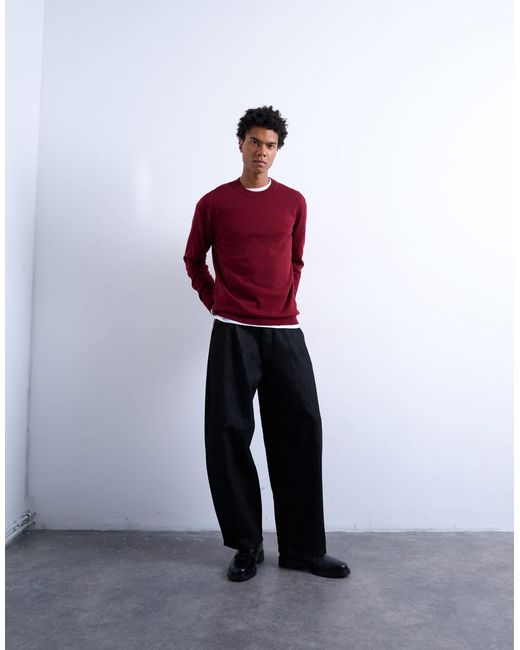 Topman – essential – strickpullover in Red für Herren