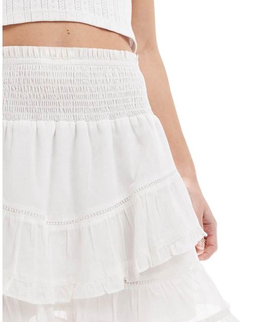 Brave Soul Mini Rok Met Stroken in het Blue