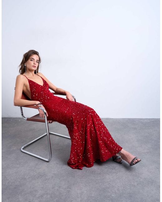 Robe TOPSHOP en coloris Red