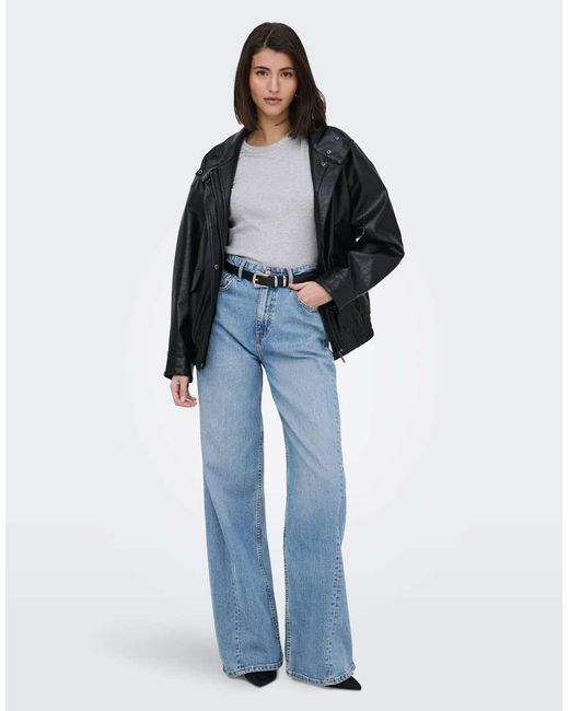 Jdy Blue Wide-fit Jeans