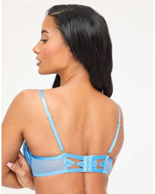 Ann Summers Blue Camille Padded Plunge Bra