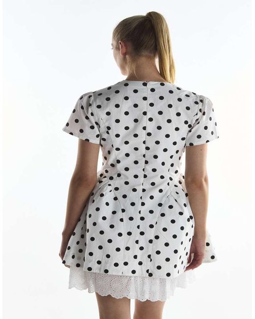 Collective The Label White Corset Mini Skater Dress