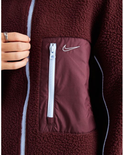 Nike Brown Teddy Fleece Jacket