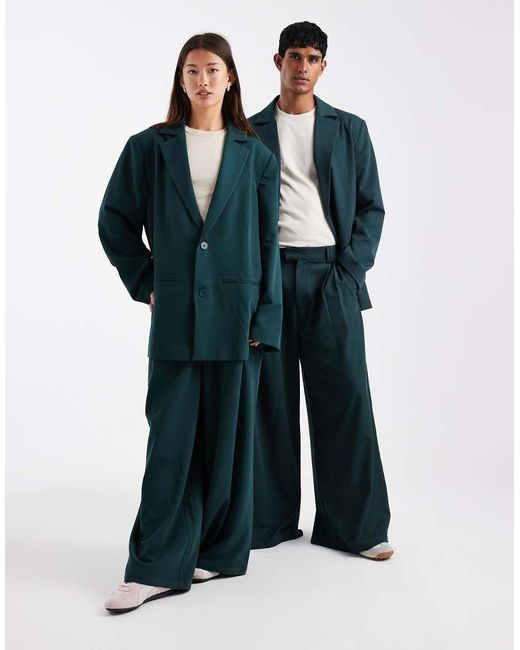 Collusion Blue Unisex Oversized Blazer Co-ord