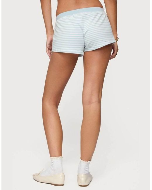 Edikted Blue Margret Striped Shorts