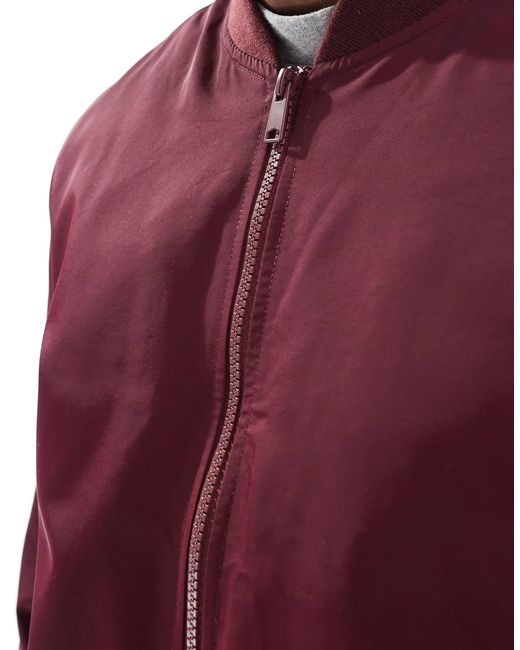ASOS Purple Lightweight Bomber Jacket for men