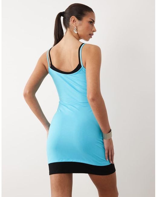 ASOS Blue Double Layer Mini Dress