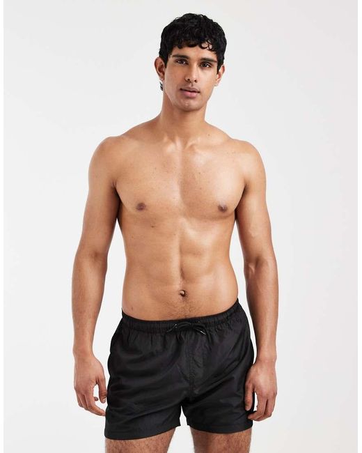 Brave Soul Black Swim Shorts for men