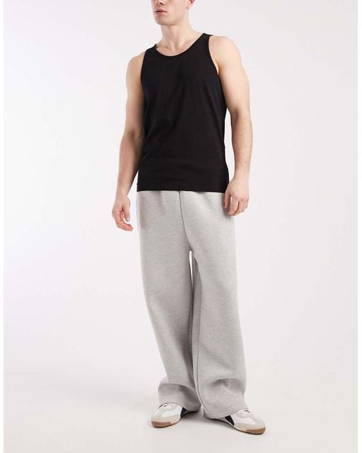 Jack & Jones Black 3 Pack Basic Vests for men
