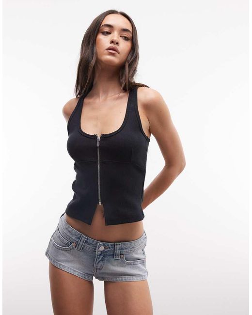 Abrand Jeans Blue Abrand Ultra Low Rise Denim Shorts