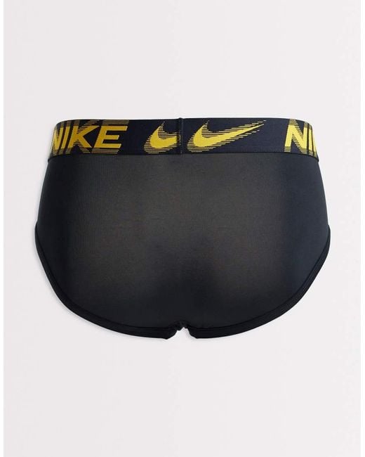 Nike Blue Essential Microfibre 3 Pack Briefs for men