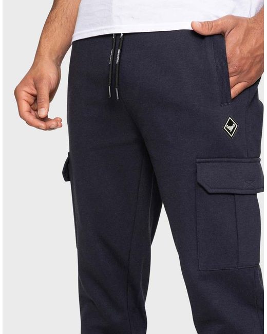 Threadbare Blue Cargo Style Joggers for men