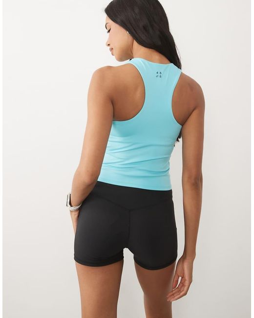 4505 Blue Icon Active Racer Back Vest With Inner Bra And Removable Padding