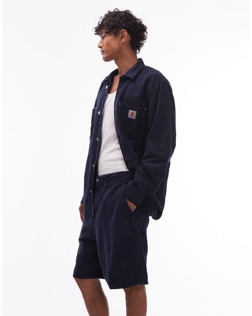 Carhartt Blue Walter Single Knee Relaxed Fit Short for men
