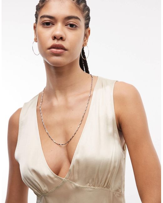Weekday Natural Satin Top