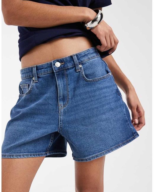 ONLY Blue Denim Shorts With Stretch
