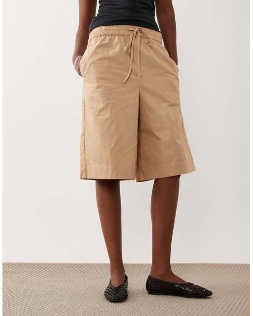 ASOS Natural Longline Shorts