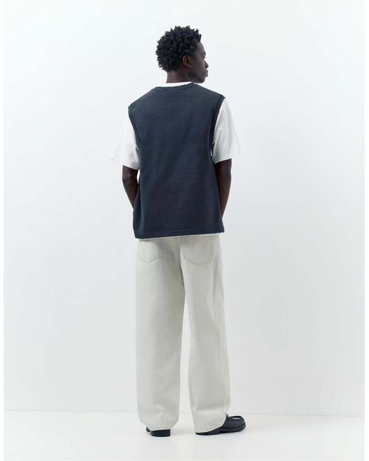Pull&Bear Blue Relaxed Fit baggy Jeans for men