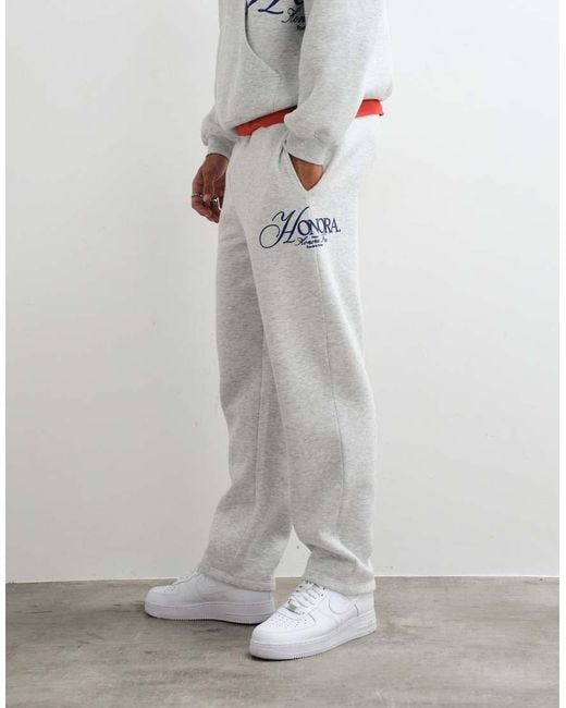 ASOS White Straight Leg jogger With Print for men