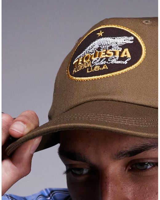Gorra Con Bordado De Escorpión De -Marrón ASOS de hombre de color Blue