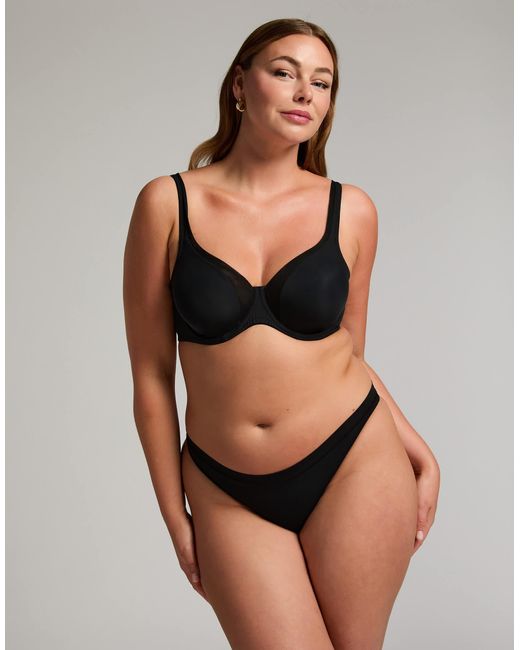 Hunkemöller Black Hunkemöller – unwattierter bügel-bh aus netzstoff
