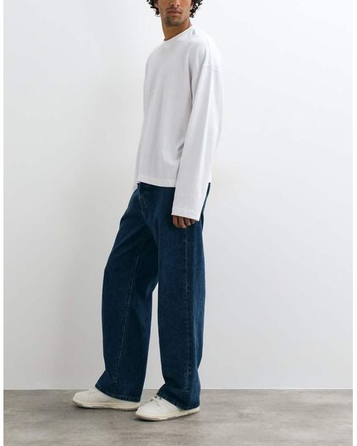 Abercrombie & Fitch White baggy Fit Jeans for men