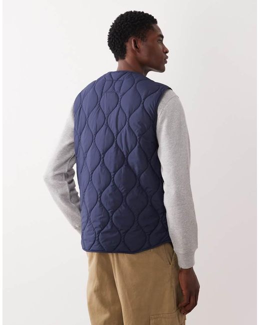 Polo Ralph Lauren Blue Logo Icon Insulated Zip Up Gilet for men