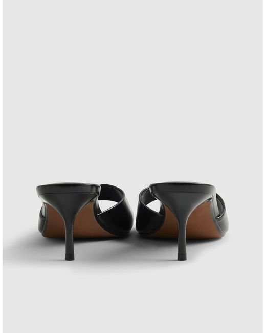 River Island White Mule Heeled Sandals