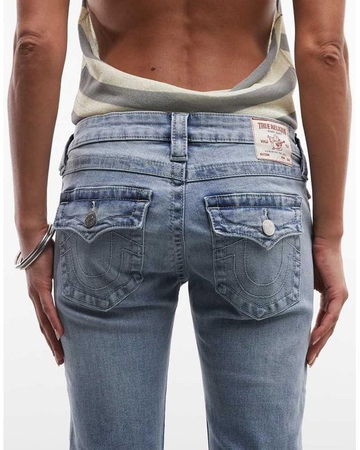 True Religion Blue Joey Low Rise Flare Jeans