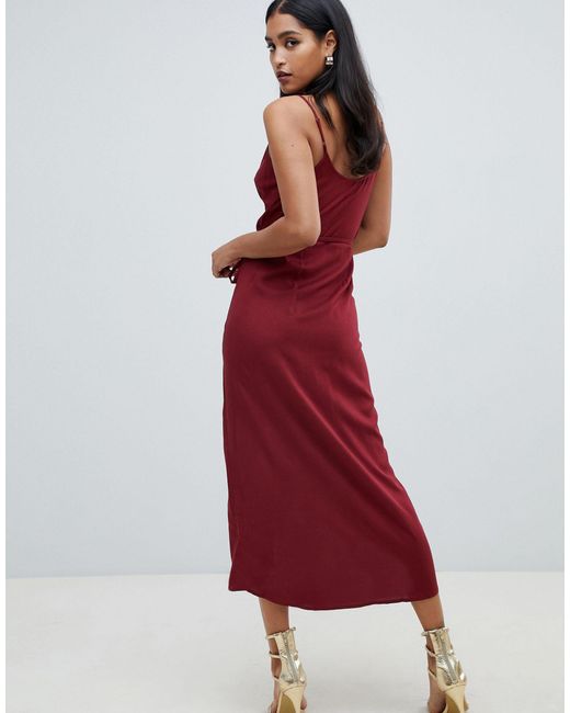 asos cami wrap maxi dress
