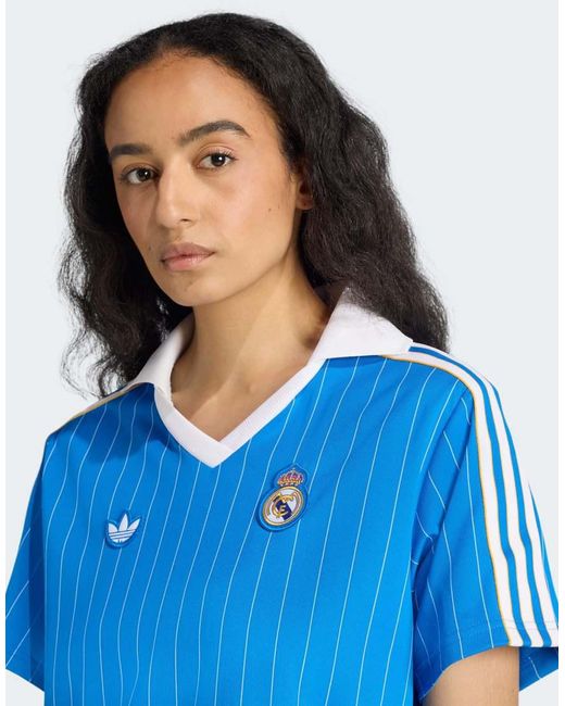 Adidas Originals Blue Real Madrid Terrace Icons Dress