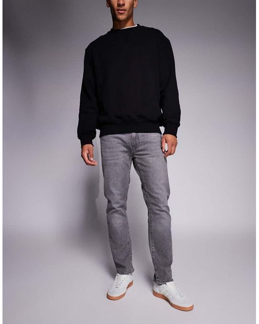 Levi's Gray 502 Tapered Jeans for men