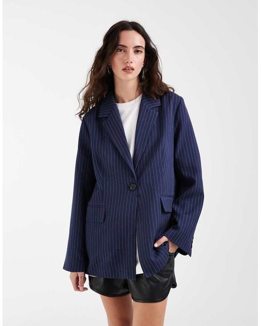 BRONZE SNAKE Blue Brooks Blazer