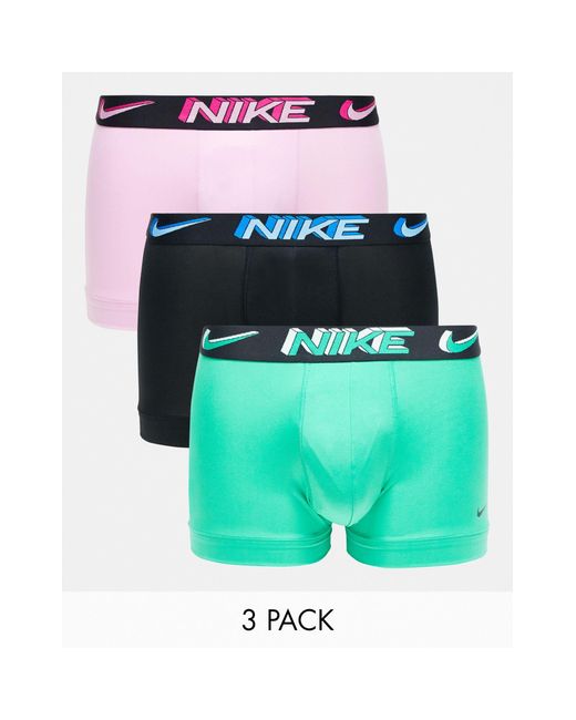 Nike – dri-fit essential – 3er-pack mikrofaser-unterhosen in White für Herren