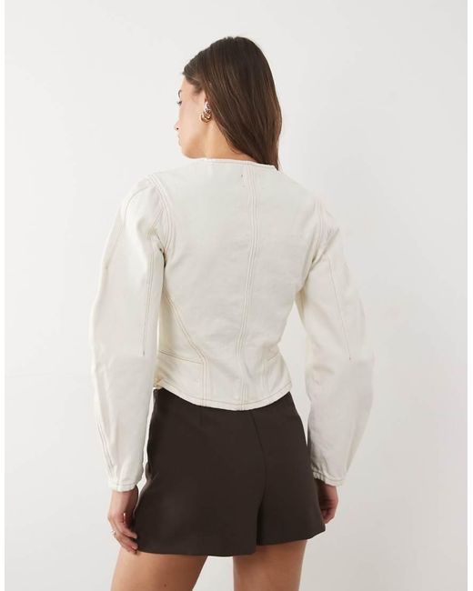ASOS Natural Cocoon Sleeve Cinch Jacket