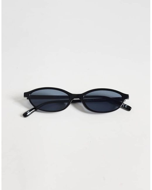 ASOS Blue Slim Oval Sunglasses