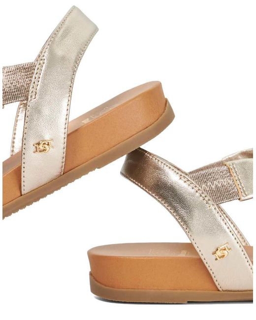 Dune White Landies Flat Sandals
