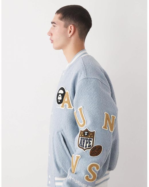 Aape By A Bathing Ape – college-bomberjacke in Blue für Herren