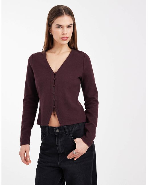 Threadbare Purple – strickjacke