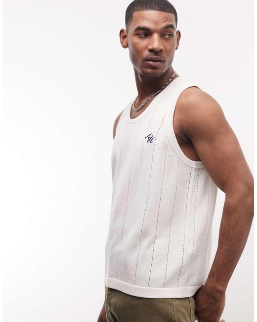 Alma de Ace White Peta Vest for men