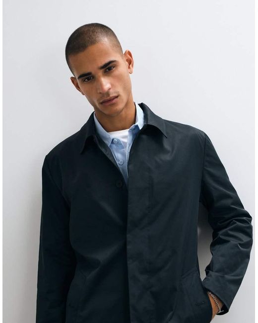 ASOS Blue Trench Coat for men
