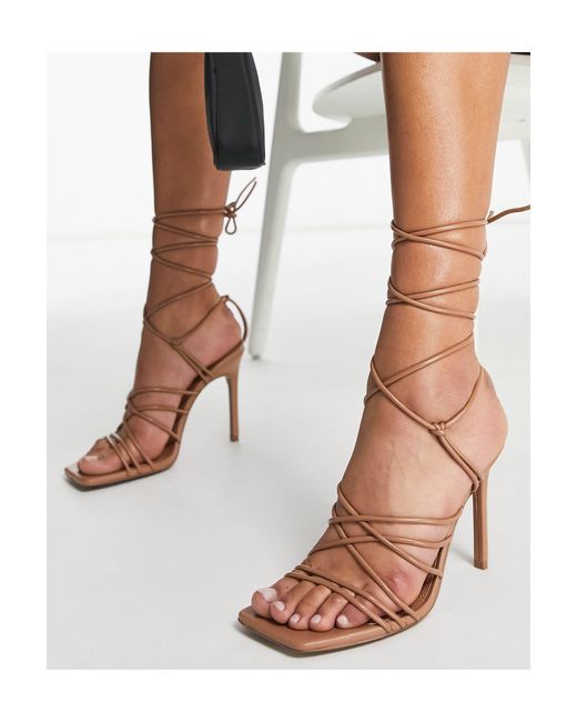Sandalias ASOS de color Neutro | Lyst