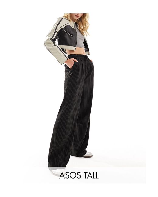 ASOS Black Tall Tailored Pull On Trouser