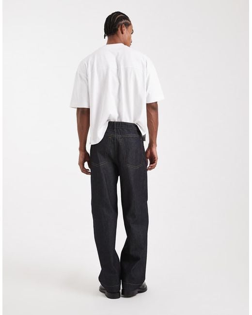 ASOS White Circular Design Collection Heavyweight Loose Straight Jeans for men