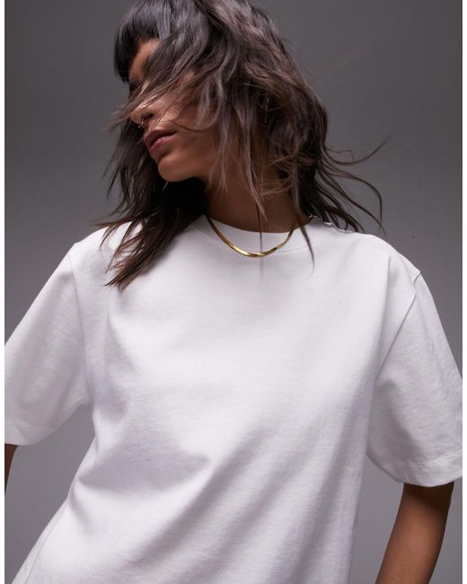T-shirt basique à manches courtes TOPSHOP en coloris Gray