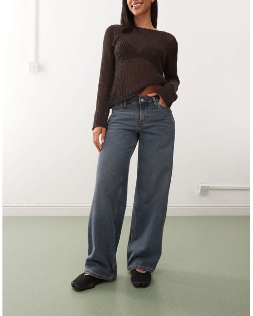 Weekday Blue – ample – weit geschnittene jeans